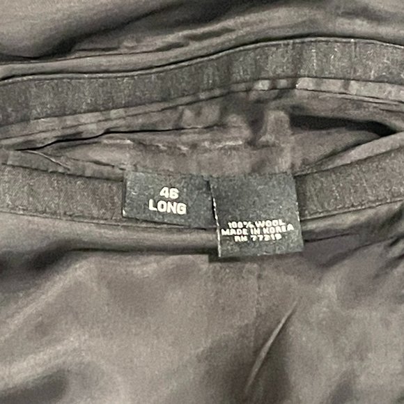 Pronto Uomo Couture 100% Wool Charcoal Gray Dual Vents Blazer Sport Jacket 46L - Picture 10 of 10